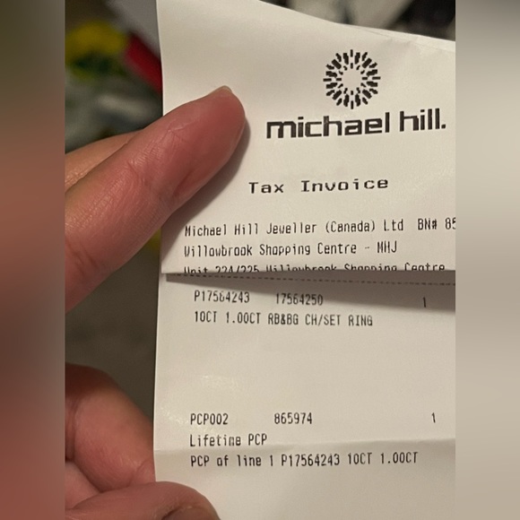 ❤️SOLD❤️ MICHAEL HILL 10ct White Gold with 1ct Diamond Baguette Ring - Picture 6 of 6